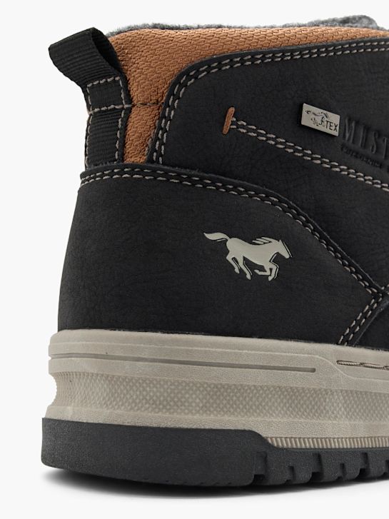 cipele čipka-up mustang crne boje deichmann