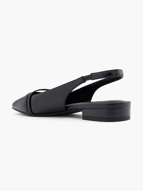 balet stanovi na ravnim potplatima graceland slingback crne boje deichmann