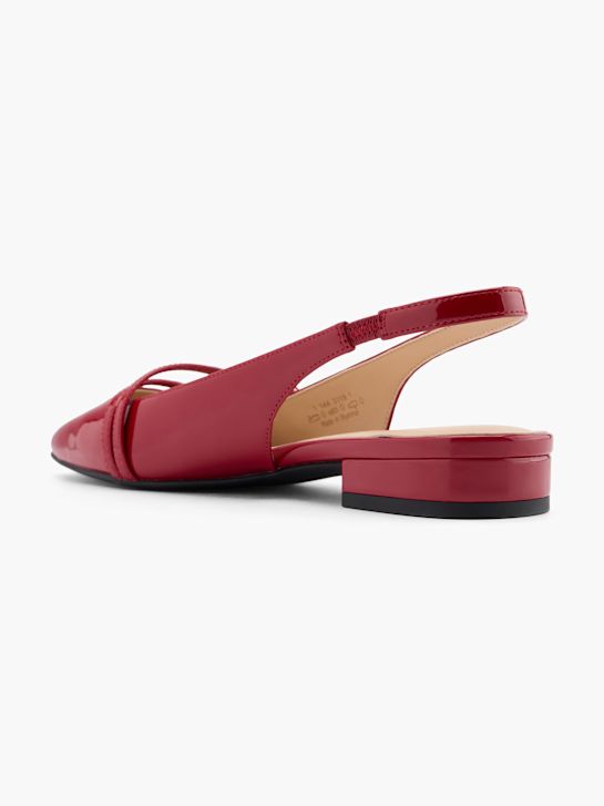balet stanovi na ravnim potplatima graceland slingback crvene boje deichmann