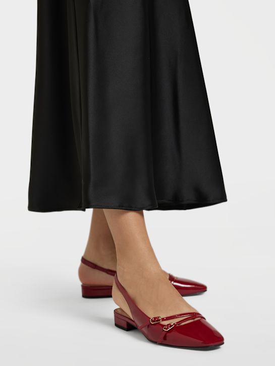 balet stanovi na ravnim potplatima graceland slingback crvene boje deichmann