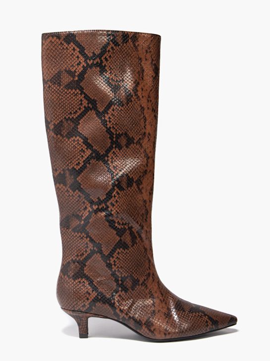 Подиумные čizme do koljena smeđe boje deichmann