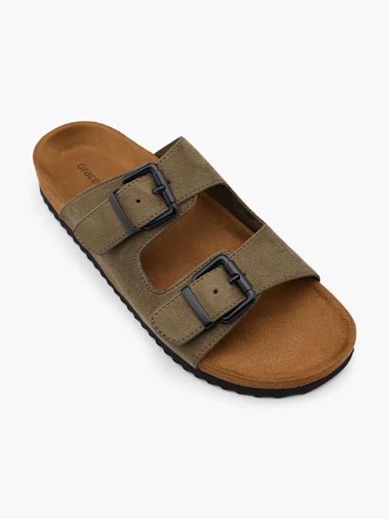 sandale sa uložak graceland kaki deichmann