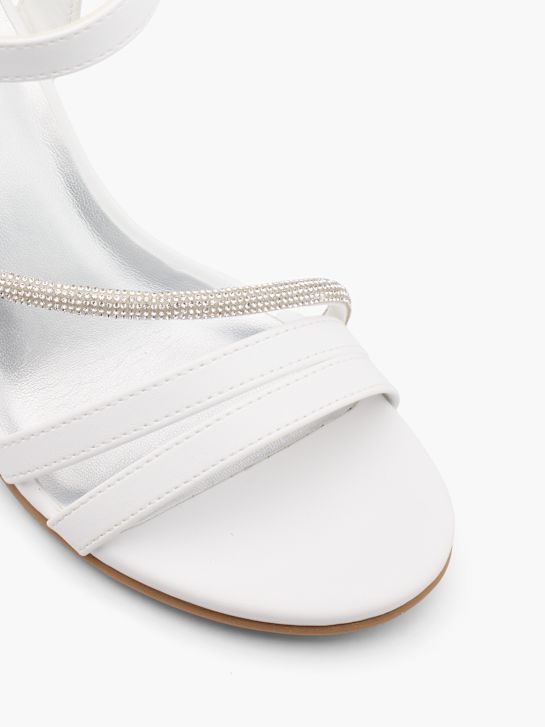sandale na petu graceland bijele boje deichmann