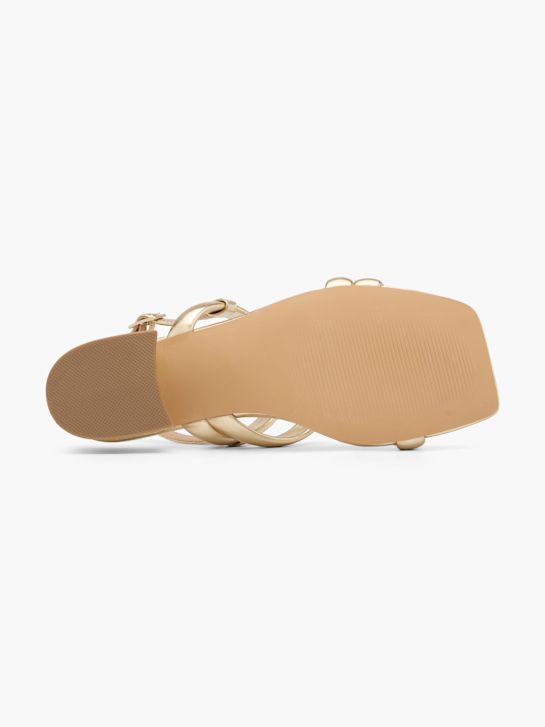 zlatne sandale na petu graceland deichmann