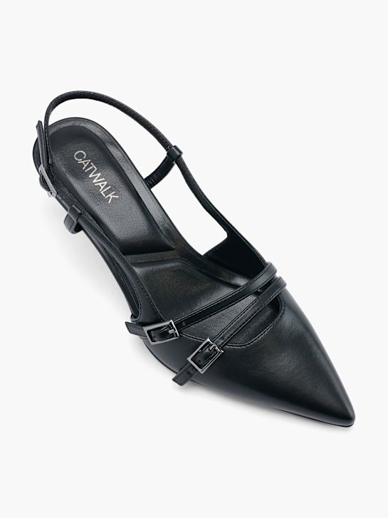 Подиумная босоножка na visoku petu crne boje deichmann