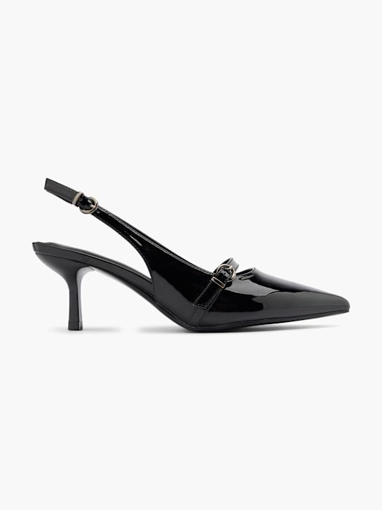 Подиумная босоножка na visoku petu crne boje deichmann