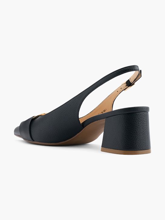 Подиумная босоножка na visoku petu crne boje deichmann