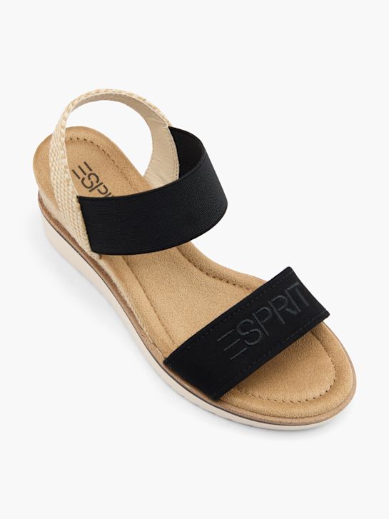 sandale esprit na petu crne boje deichmann