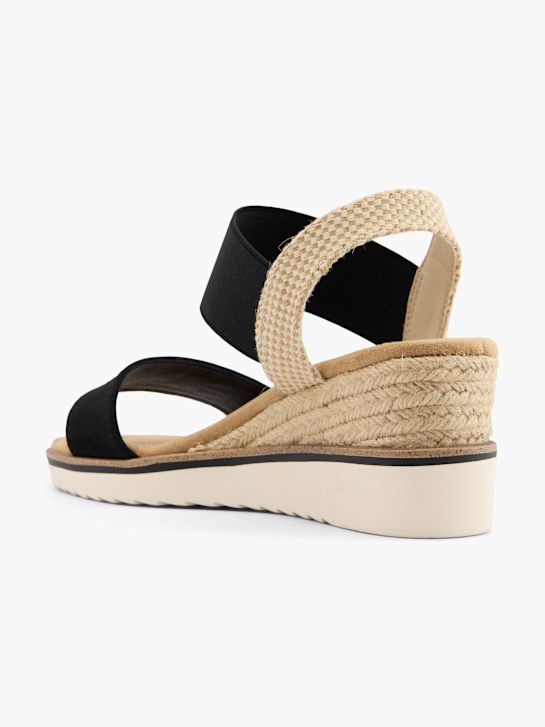 sandale esprit na petu crne boje deichmann