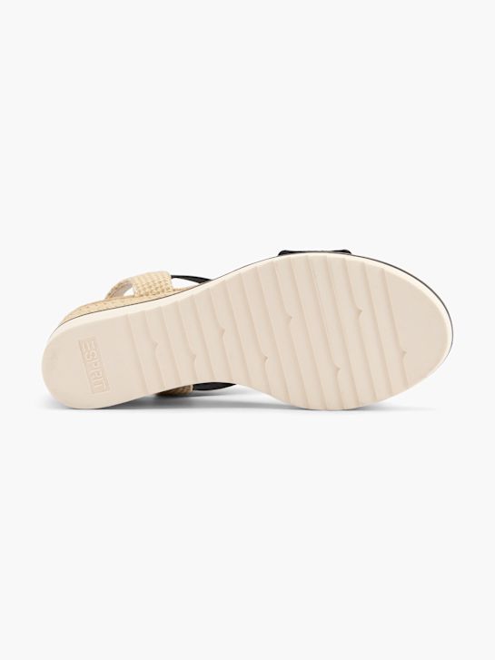 sandale esprit na petu crne boje deichmann