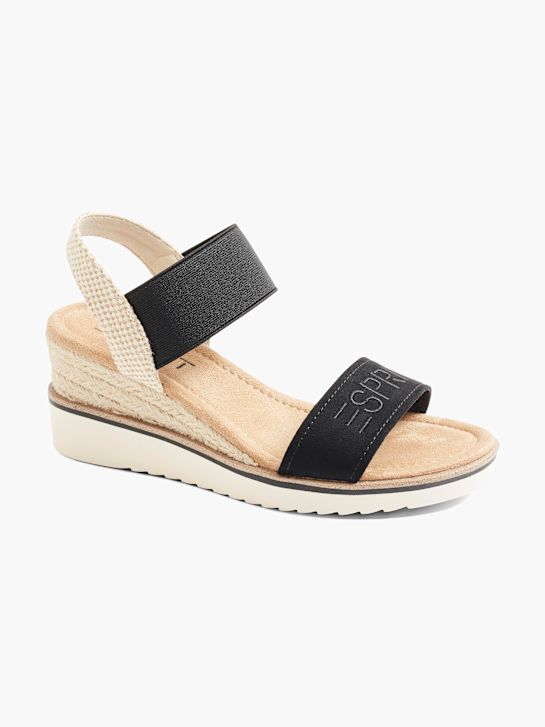 sandale esprit na petu crne boje deichmann