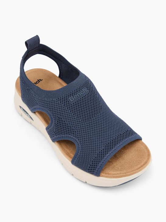 plave sandale na visoku petu deichmann